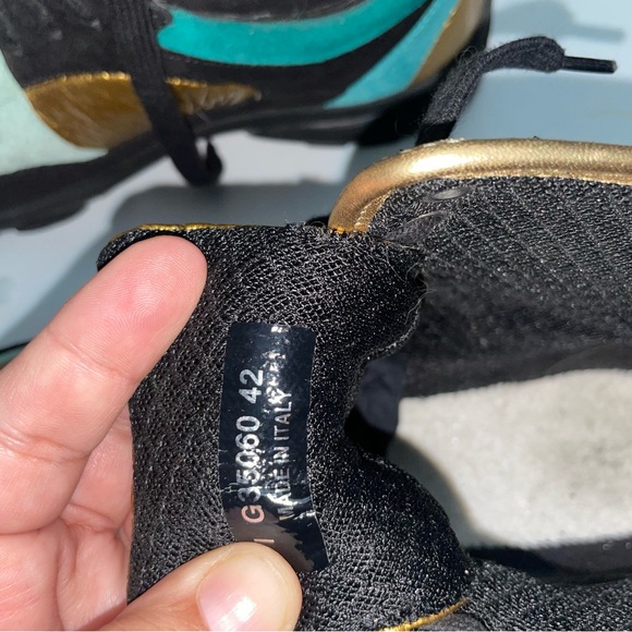 CHANEL Black and Gold Sneakers with Mint Accents main image 1